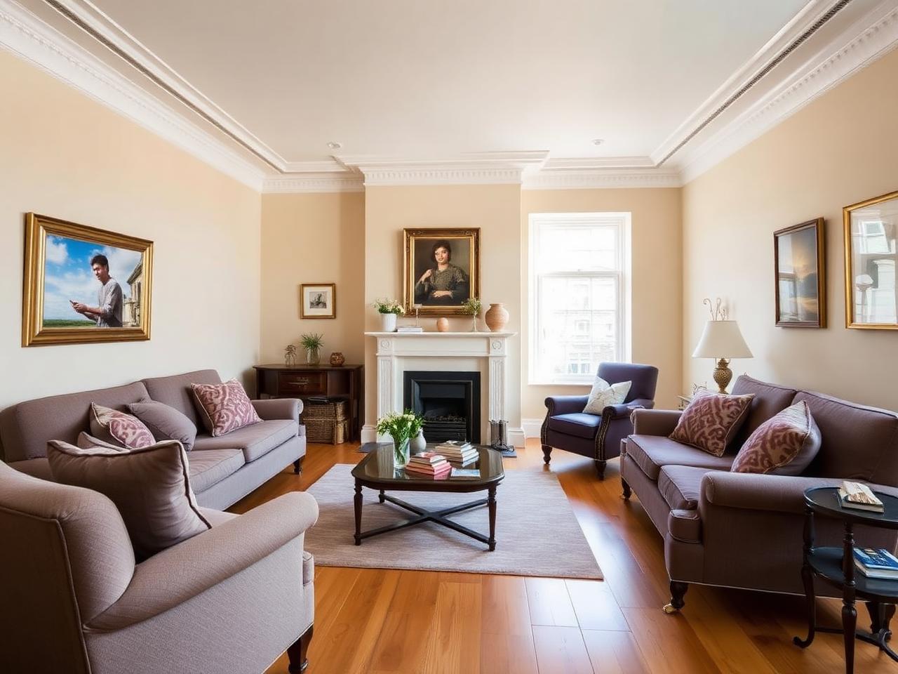 Refined UK living room interior decorated by MPV General Builders