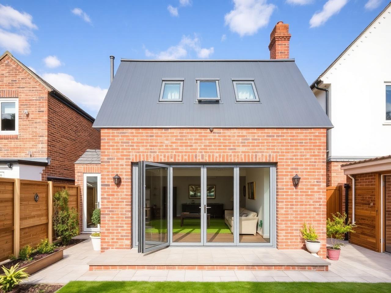 UK rear house extension build